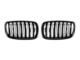 2007-2013 BMW X5 E70/X5M Replacement Glazing Black Front Grille - BM-0224-GB