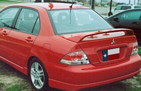 2004-2007 Mitsubishi Lancer Ralliart Factory Post Spoiler Wing - ABS-527