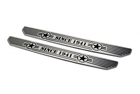 2018-2022 Jeep Wrangler JL & 2020-2022 JT Sill Plates Front by DV8 Off-Road - D-JL-180014-STR2