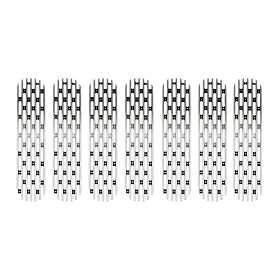 2007-2018 Jeep Wrangler JK 7 Piece Grille Inserts Polished by DV8 Off-Road - D-JP-190008-POLSH