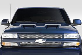 1999-2002 Chevrolet Silverado 2000-2006 Tahoe Suburban Duraflex Dual Ram Air Hood - 1 Piece - 115184