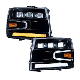 2007-2013 Chevrolet Silverado LED Projector Headlights Pair By Form Lighting - FL0005