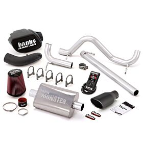Stinger Bundle Power System W/AutoMind Single Exit Exhaust Black Tip 07-11 Jeep 3.8L Wrangler JK 2 Door Banks Power - 51339-B