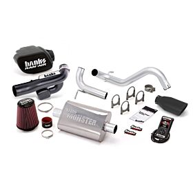 Stinger Bundle Power System W/AutoMind Single Exit Exhaust Black Tip 12-14 Jeep 3.6L Wrangler All 2 Door Banks Power - 51348-B