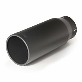 Tailpipe Tip Kit Round Straight Cut Black 4 Inch Tube 5 Inch X 12.5 inch Banks Power - 52931