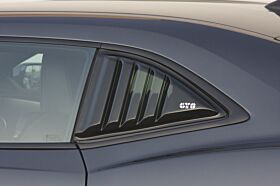 2010-2015 Chevrolet Camaro Louvered Quarter Window Covers - Smoke - GT4172S