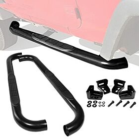 2009-2014 Ford F-150 Standard Cab 3 Inch Side Step Bars Black - 12-B07S0531