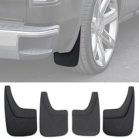 2014-2019 GMC Sierra 1500/2500HD/3500HD Polypropylene Textured Black Mud Guards Flaps 4PCS - 5-BLM-GSIE14