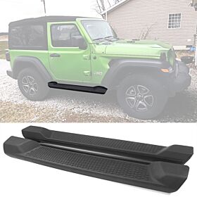 2018-2019 Jeep Wrangler JL 2DR Factory Style Running Board Side Step Bars Textured Black - 5-RB-JWJL182OE-BK