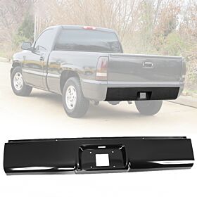 1999-2007 Chevrolet Silverado 1500/2500HD/3500 Fleetside Rear Bumper Roll Pan Black - 5-RP-CSV99-BK