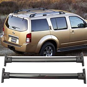 2005-2012 Nissan Pathfinder OE Style Roof Rack Rail Cross Bar Black - 5-RRCB-NP05