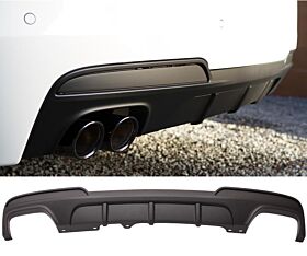 2011-2016 BMW 5-Series 520i/528i/ 535i/550i M-Sport F10 Sedan Quad Twin Exhaust Rear Bumper Diffuser - 8-BLR-MPF101115-2H2M