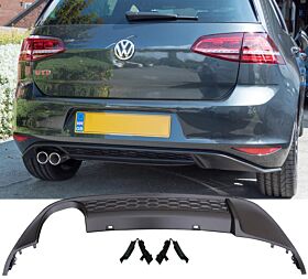 2015-2017 Volkswagen Golf 7 MK7 Dual Outlet Rear Bumper Diffuser - 8-RBD-VG71516-1H2M