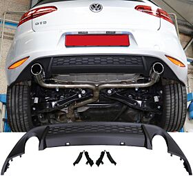 2015-2017 Volkswagen Golf MK7 Dual Outlet Rear Bumper Diffuser - 8-RBD-VG71516-2H1M