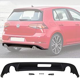 2017-2019 Volkswagen Golf Single Muffler Twin Outlet Rear Bumper Diffuser - 8-RBD-VG71718-2H1M