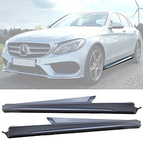 2015-2019 Mercedes Benz C-Class W205 Side Skirts - 8-SK-W205AMG-PP
