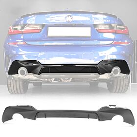 2019-2020 BMW 3-Series 330i G20 Polypropylene Dual Single Exhaust Rear Lip Diffuser - BLD-BG20MT330-PP