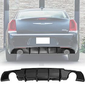 2015-2021 Chrysler 300 Polypropylene Rear Bumper Diffuser Gloss Black - BLD-C300SRT154F-GBK