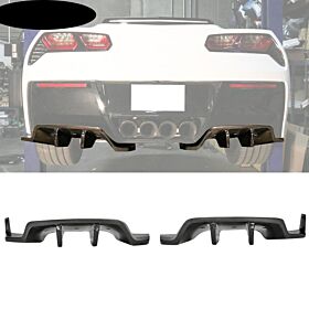 2014-2019 Chevrolet Corvette Carbon Fiber Rear Bumper Diffuser - BLD-CCORV142P-CF