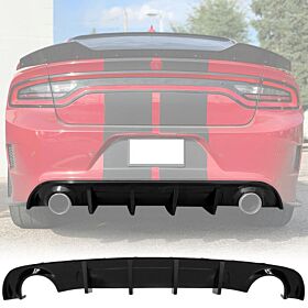 2015-2023 Dodge Charger Polyurethane Rear Bumper Diffuser Gloss Black - BLD-DCHR154F-GBK