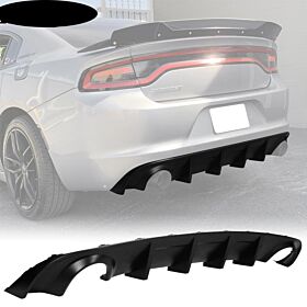 2015-2023 Dodge Charger Polyurethane Rear Bumper Diffuser Matte Black - BLD-DCHR154F-PP