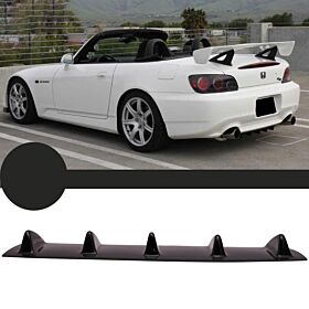 2000-2009 Honda S2000 5 Fin Style Rear Bumper Diffuser Lip Gloss Black - BLD-V1UNI5F-GBK_S2K