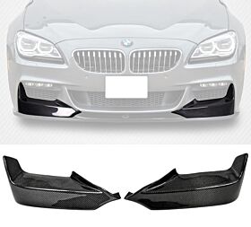 2012-2017 BMW 6-Series M-Sport F12/F13 Carbon Fiber Front Bumper Lip - BLF-BF12MTMP2P-CF