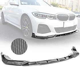 2019-2021 BMW 3-Series M-Sport G20 Front Bumper Lip Carbon Fiber Print - BLF-BG20MT3PV1-CFL