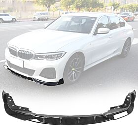 2019-2021 BMW 3-Series M-Sport G20 Front Bumper Lip Gloss Black - BLF-BG20MT3PV1-GBK