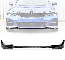 2019-2021 BMW 3-Series M-Sport G20 Polypropylene Front Bumper Lip Gloss Black - BLF-BG20MTMP5P-CF