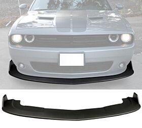 2015-2021 Dodge Challenger SXT Polypropylene Front Bumper Lip Matte Black - BLF-DCHALL15SXTV2-PP