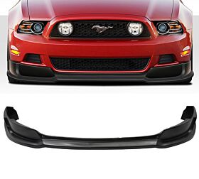 2013-2014 Ford Mustang GT V6 2DR Convertible Polypropylene Front Bumper Lip Black - BLF-FM13RT-PU
