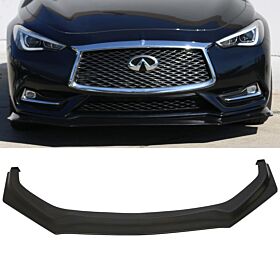 2017-2022 Infiniti Q60 Coupe Polyurethane IKON V4 Style Front Bumper Lip - BLF-IQ60172IK4-PU