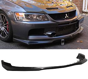 2006-2007 Mitsubishi Lancer EVO 9 J-Style Front Bumper Lip Black - BLF-MEVO9J-PU_IK2