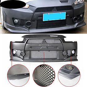 2008-2015 Mitsubishi Lancer Front Bumper Black - BLK-ML08FQ-F
