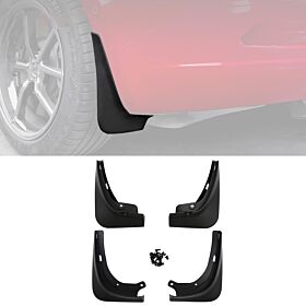 2017-2023 Tesla Model 3 Polypropylene Matte Black Mud Guards Flaps - BLM-TSL317-MBK