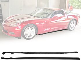 2005-2013 Chevrolet Corvette C6 Polypropylene ZL1 Style Side Skirts Matte Black - BLS-CCORV06ZR1-PP