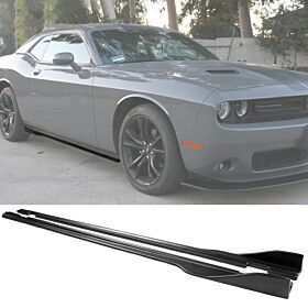 2015-2021 Dodge Challenger SXT Style Side Skirts Matte Black - BLS-DCHALL15SXTV2-PP