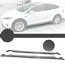 2016-2020 Tesla Model X Carbon Fiber MX Style Side Skirts - BLSS-TSLX16MX-CF