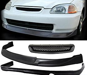 1996-1998 Honda Civic Front + Rear Bumper Lip + T-R Front Grille  - CB-A003770
