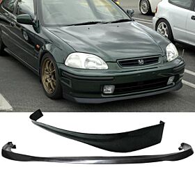 1996-1998 Honda Civic Hatchback Polyurethane SIR Front Lip + Rear Lip + T-R Front Grille Black - CB-A005121