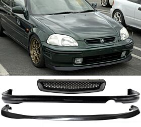 1996-1998 Honda Civic SIR Front Lip + Rear Lip + T-R Front Grille - CB-A008390