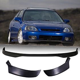 1996-1998 Honda Civic Polypropylene T-R Style Front Bumper Lip + Rear Lip Valance Spats Combo - CB-A008464