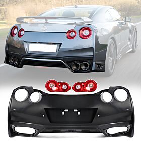 2009-2022 Nissan GTR R35 OE Style Rear Bumper + Tail Lights Combo - CB-A011891
