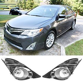 2012-2014 Toyota Camry Fog Lights Chrome w/Black Bezel - CB-A012196