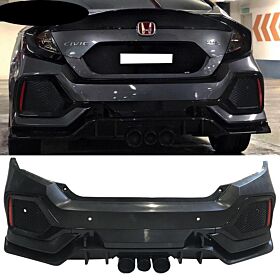 2016-2021 Honda Civic Sedan Polypropylene Type R Style Rear Bumper - CB-A012227