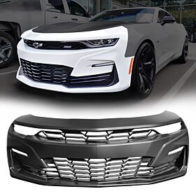 2019-2022 Chevrolet Camaro LT/LS/RS Polypropylene SS Style Front Bumper Unpainted Black - CB-A012517