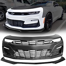 2019-2022 Chevrolet Camaro LT/LS/RS Polypropylene SS Style Front Bumper w/ABS Splitter - CB-A012519