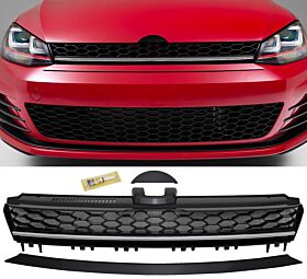 2015-2017 Volkswagen Golf Base MK7 Front Grille  - GR-GOLF714V2-BKC