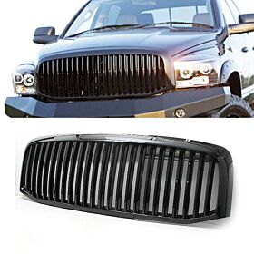 2006-2008 Dodge Ram 1500 ABS Vertical Front Grille Black  - GRZV-RAM0607-BK